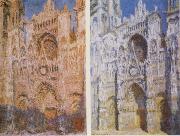 Claude Monet The West Doorway and the Cathedral of Rouen oil painting reproduction